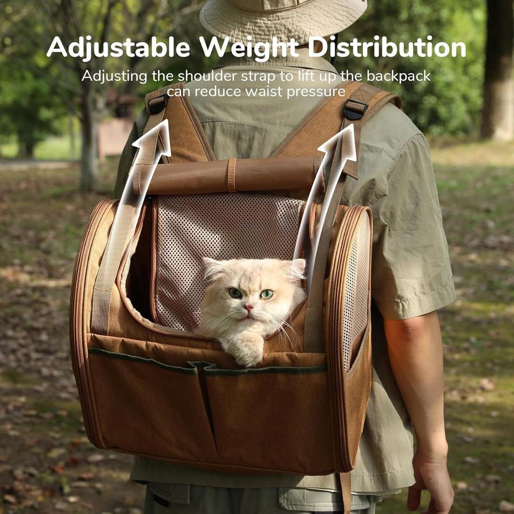Cat bag expandable, breathable, portable for outdoor use, large space cat backpack, space capsule pet bag, dog bag pet backpack