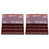 2pcs 15 Grids Transparent Paint Box Clear Plastic Painting Pigment Box Portable Leakproof Watercolor Palettes Box for Artists Students Kids