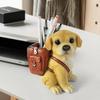 Resin Dog Sculpture Pen Holder with Safety Materials Clear Surface Texture Pencil Holder Suitable for Make Up Brushes Organizer