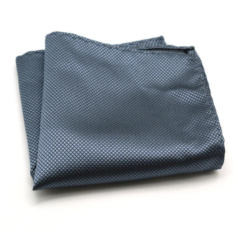 Luxury Men's Handkerchief Plaid Solid Color Hankies Polyester Hanky Business Pocket Square Chest Towel 21*21CM