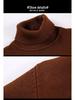 Men's Winter High Neck Thick Loose Knit Sweater - Solid Color Casual Versatile Top