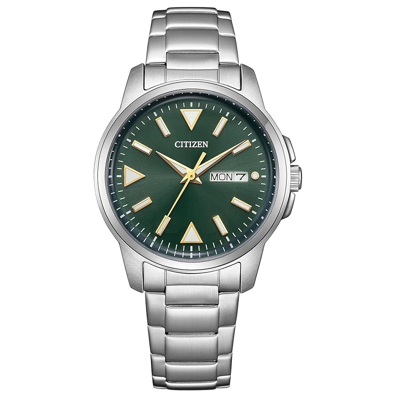 

[Citizen] watch citizen collection Photovoltaic eco-drive Day and date 3 hands waterproof night light simple green BM8180-71W men s silver
