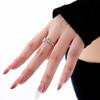 Versatile Elegant And Adjustable Ring With Bright Gemstones For Fashion Womens