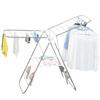 Clothes Airer 1.48 M Drying Length Portable Standing Dryer with Telescopic Rods, Wing Clothes Airer Clothes Dryer for Indoor and Outdoor, Silver+White