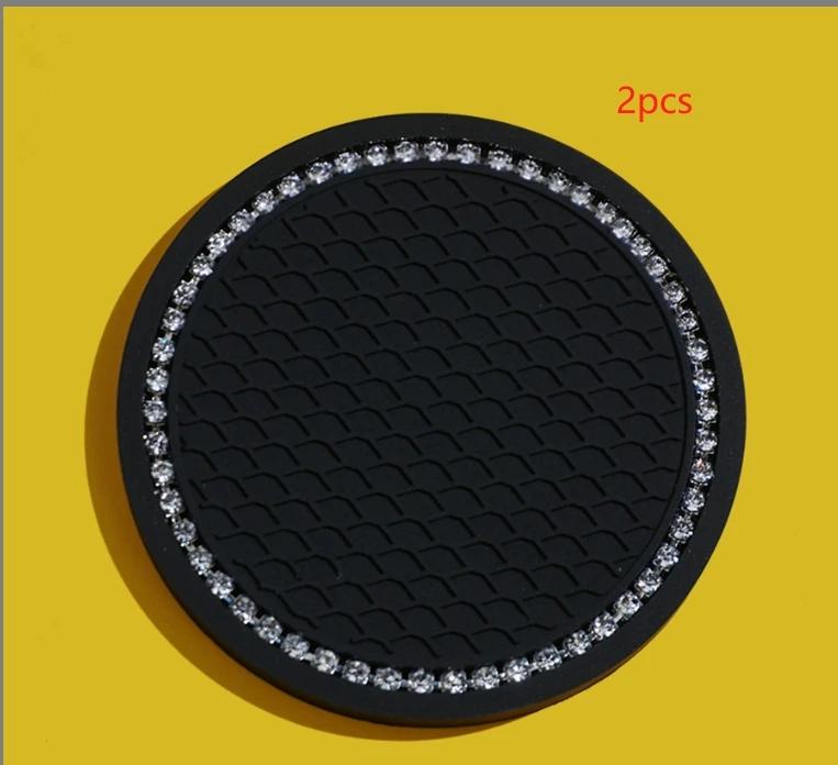 

Interior Decoration Car Coaster 2pcs - Silica Gel Pad, Anti-slip Water Cup Mat, Bottle Holder, Styling Accessories