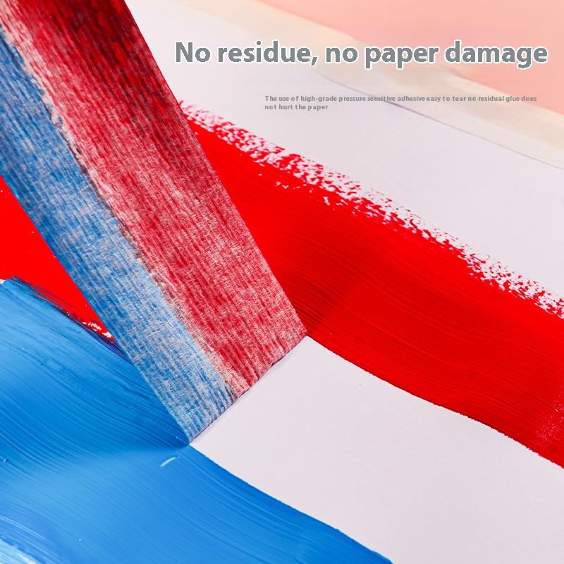 1PCS 15M Masking Tape White 8mm-50mm Single Side Tape Adhesive Crepe Paper for Oil Painting Sketch Drawing Supplies Car PaintinPinstriping Tape 3