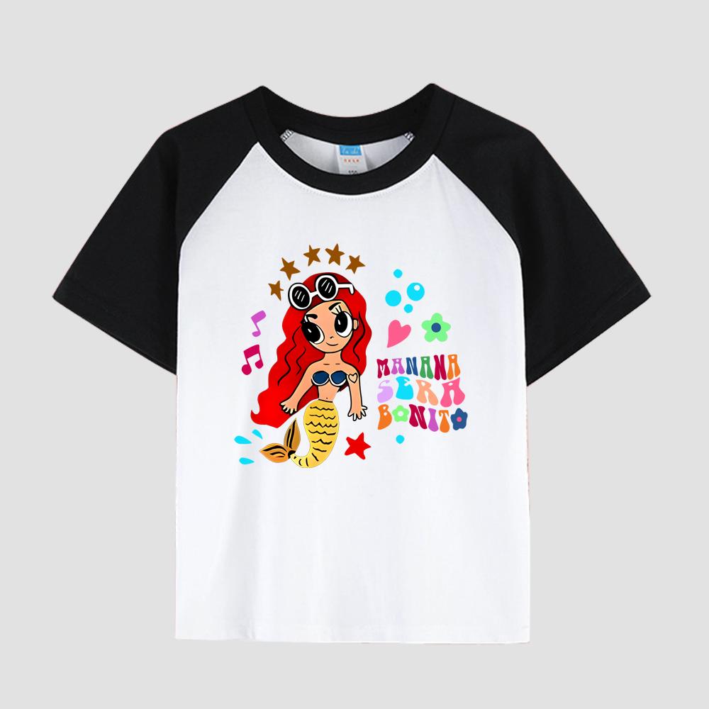 

Футболка для девочек из хлопка с короткими рукавами и цветочным принтом, круглый вырез, повседневный модный детский топ на лето 150cm