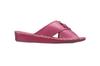 Pansy Women's Room Shoes 9370J Hand-Knitted Footbed Size L Pink