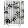 Modern Bamboo Leaves Waterproof Shower Curtain Heat Resistant Machine Washable Non-Transparent 180X180Cm