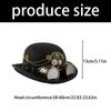 Adjustable Goggles Attached Wool Top Hat Steampunk Magicians Hat Costume Accessory For Men Women Theme Event Dressingup