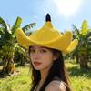Cappello a buccia di banana adorabile Costume Cosplay Copricapo Cappello Per Adulti e Bambini Festival Musicale e Feste a Tema Travestimento