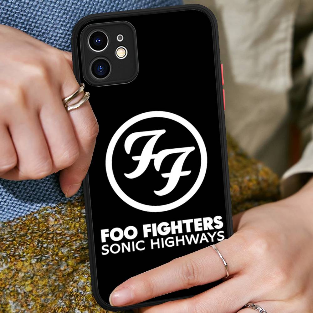 F-FOO FIGHTERS For Silicone Matte Phone Case For IPhone 16 Pro Max 15 14 13 12 11 X XS MAX