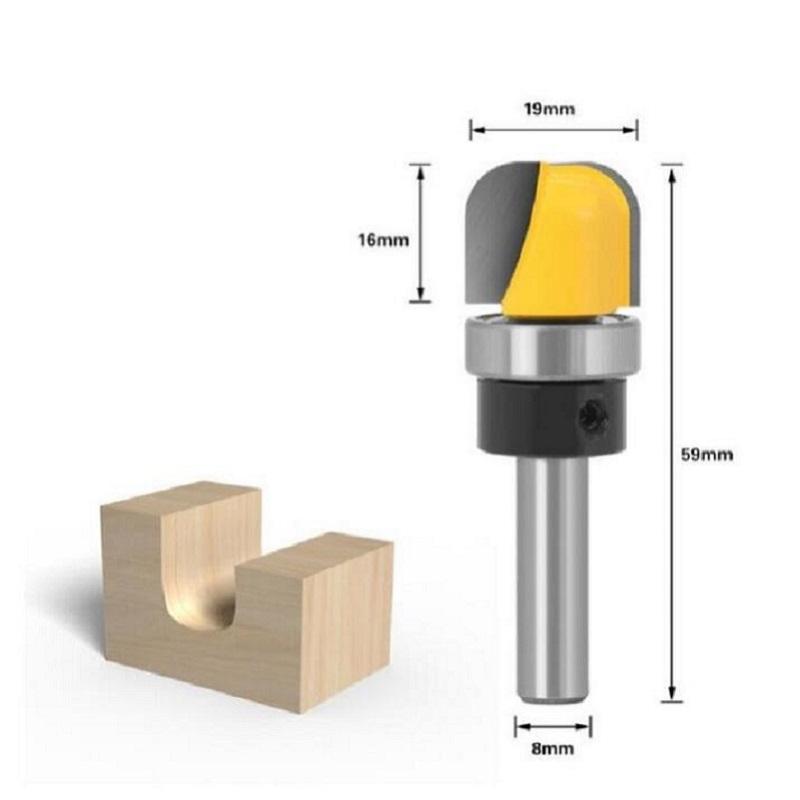 

Фреза с чашей и лотком диаметром 3/4 дюйма, хвостовик 1/4 дюйма, 6 мм, 8 мм 8*19 жёлтый