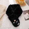 Soft Fleece Scarf Winter Warmth Cartoon Print Unisex Neck Wrap Cozy Comfortable Breathable Fashion Accessory