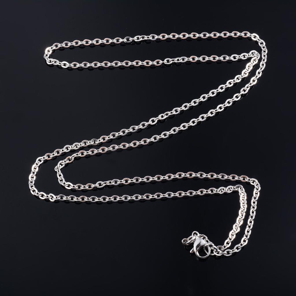 Stainless Steel Rolo Necklace for Women Men Link Cable O Chain Choker On the Neck Collar DIY Her Gift Jewelry Accessories