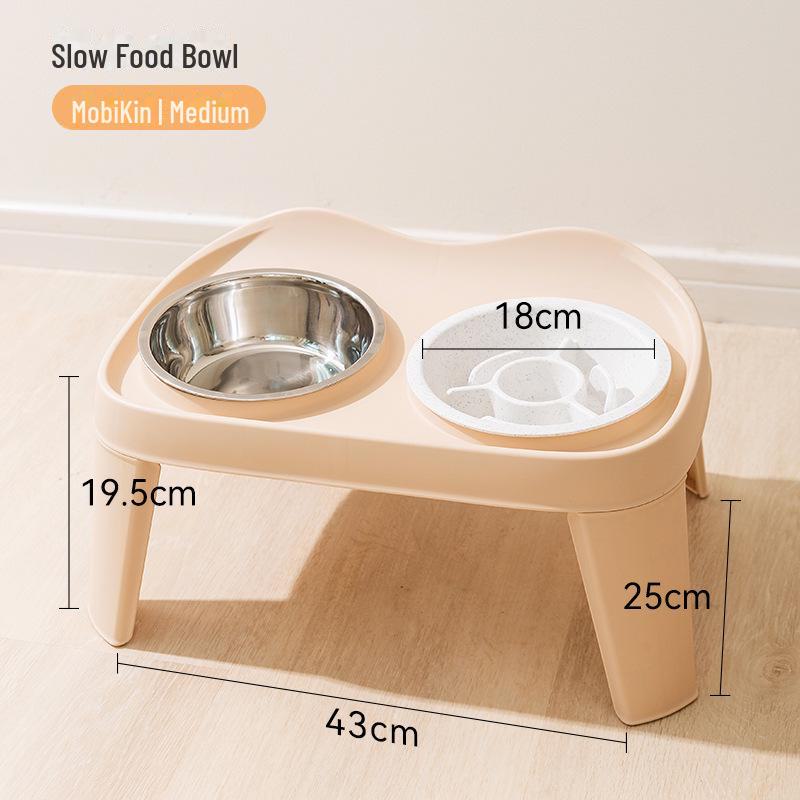 Skladacia vyvýšená dvojitá miska pre stredné a veľké psy - Klasická miska na vodu a jedlo pre zlatých retrieverov a domácich miláčikov