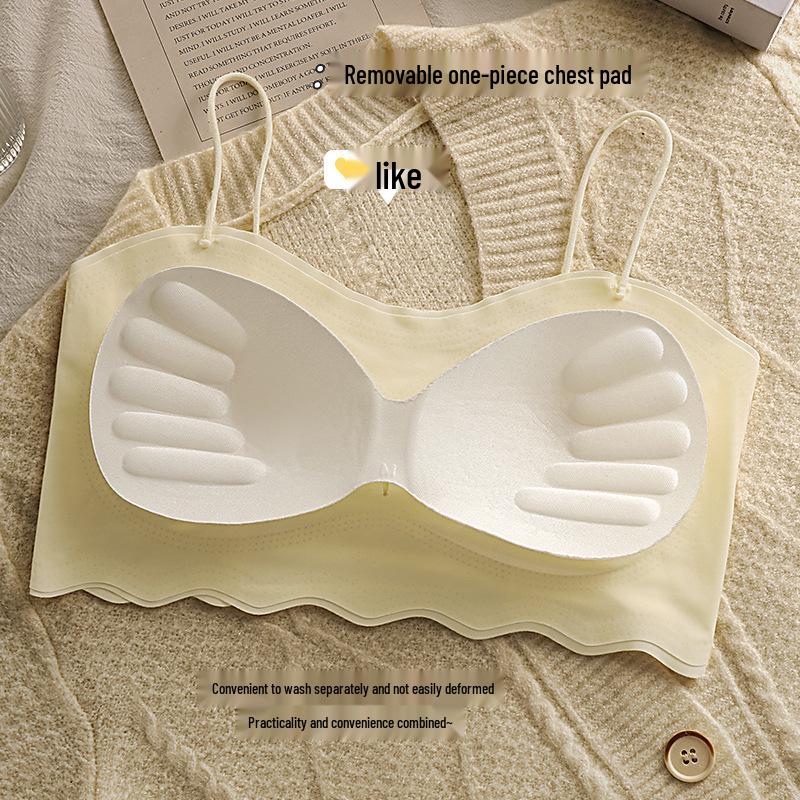 Nahtloses Ice-Silk-Bandeau für Damen: Leichtes, bequemes, sexy Bralette-Camisole ohne Bügel