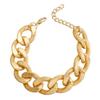Accessories, Geometric Exaggerated Thick Aluminum Chain Single-Layer Necklace Female, Trendy Cool Twist Matte Chain Choker