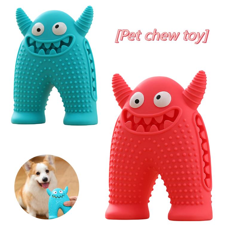 Monster Pet Chewable Toy Silicone Dog Grinding Teeth Bite Resistant Gift Audible