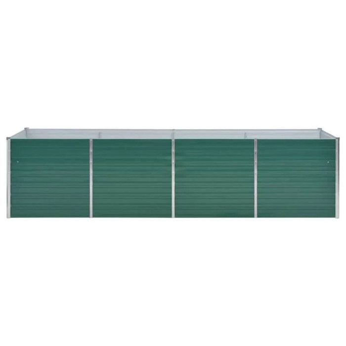 VidaXL Lit surélevé de jardin Acier galvanisé 320x80x77 cm Vert