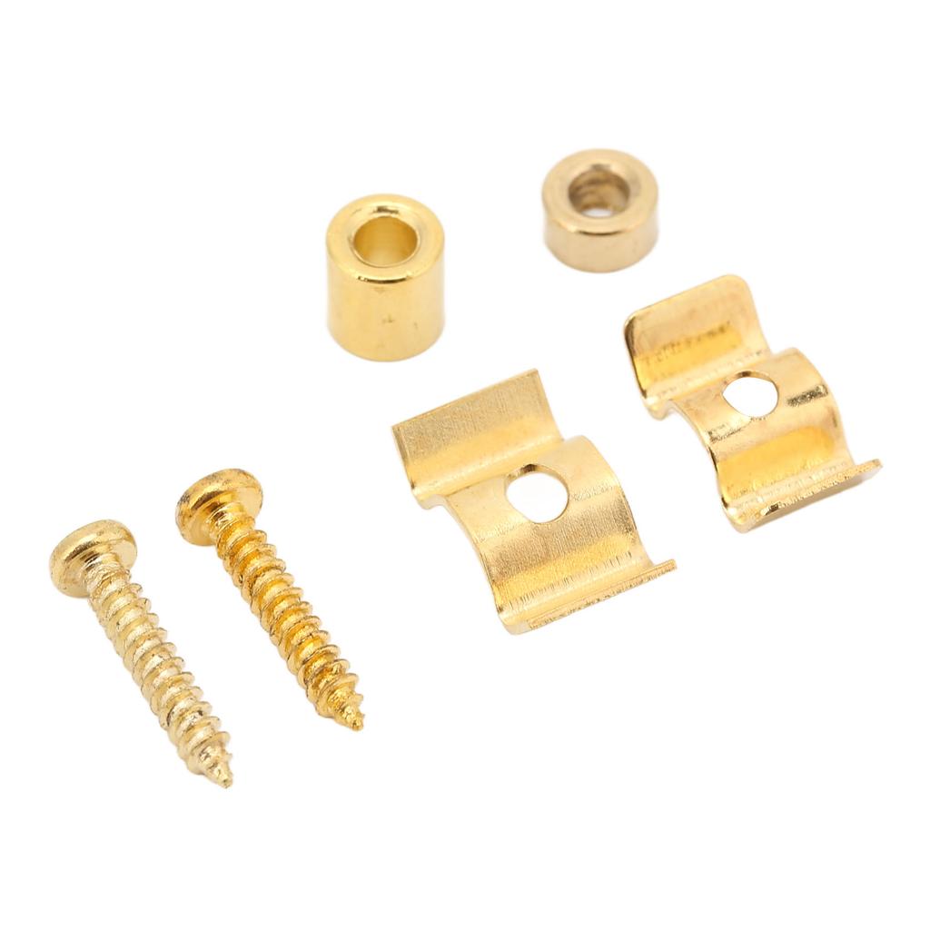 2PCS Guitar String Retainer Iron Compact Burr Free Guitar String Retainer Guide for Replacement Golden