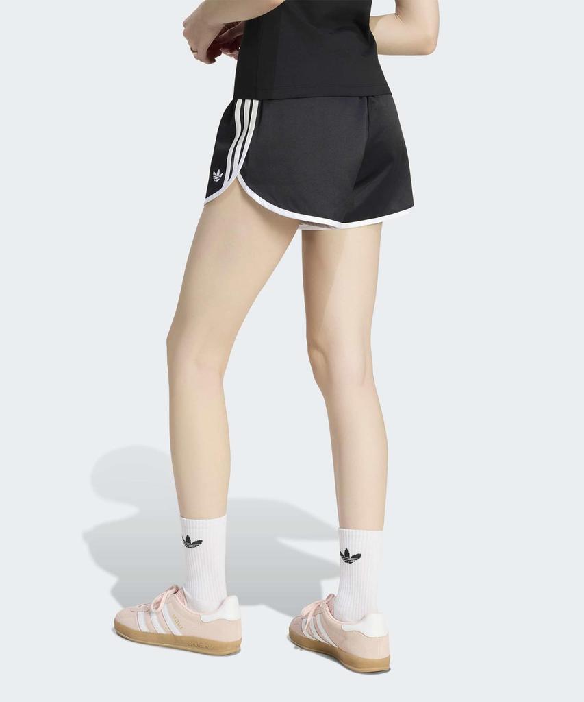 ADIDAS Satin 3S Sprinter Shorts - Black:White / Kr4226