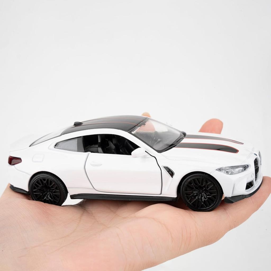 1/36 BMW M4 CSL Model Alloy Toy Car with Pullback Function, Suitable for Collecting and Decorating Model Toys, Car Gifts for Boys and Girls (Grey)