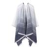 Womens Knitted Faux Cashmere Shawl Wrap With Contrast Stripe Trim Unisex Lightweight Warm Scarf Fall Winter