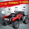 1:18 Vehicle 50 KM/H Red/Grey Remote Control Car High Speed RC Electric Truck Off-Road
