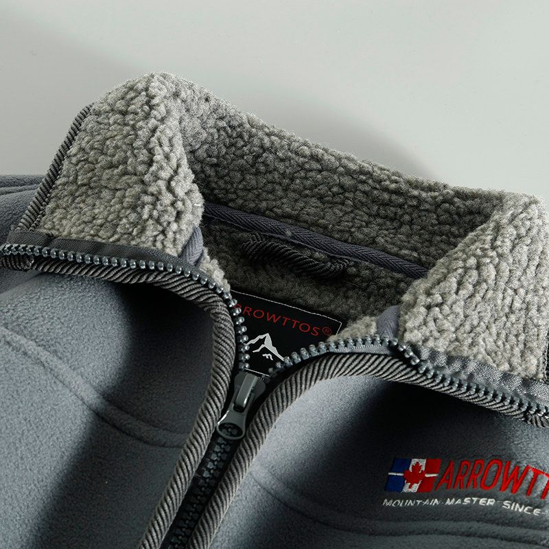 Accessible Luxury Cattle Goods! Factory Direct Sales Thickened Heattech Men Berber Fleece Coat Loose Plus Size Velvet Stand Collar Jacket
