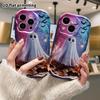 Phone Case: 2D Flat Design, Suitable for iPhone 18 17 16 15 14 13 12 Pro Protective Cases, Phone Decoration, Little Ghost with a Lace Skirt, Halloween