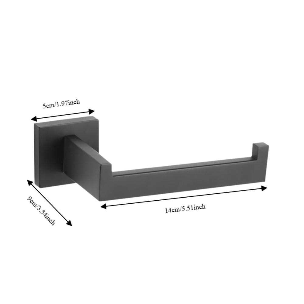 Black Toilet Roll Holder Shelf Toilet Tissue Dispenser Bathroom Kitchen Laundry Room
