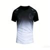 Męski T-shirt Sportowy Outdoorowy Koszulki do Biegania Wzór Gradientowy Nadrukowany T-shirt Wygodny Szybkoschnący Krótki Rękaw Unisex Top
