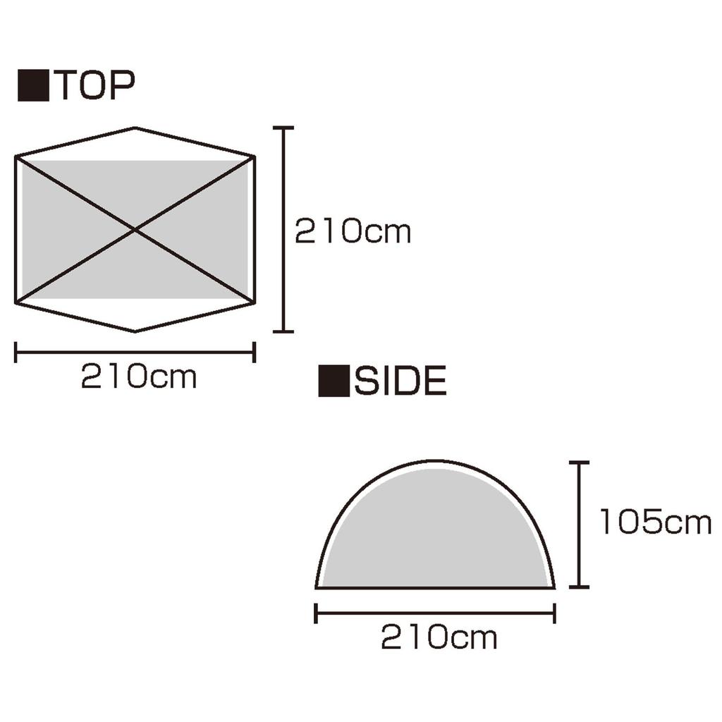 BUNDOK Touring Tent BDK-18, Dome-Shaped, Compact Storage with Storage Case, for 1-2 People