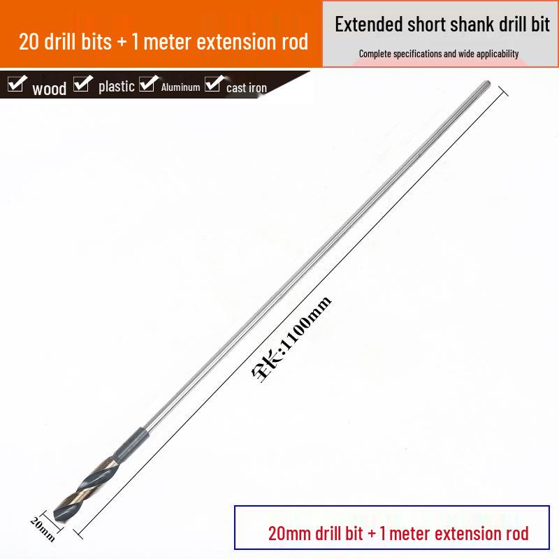 1-Meter Extra Long Twist Drill Bit with Small Shank for Deep Hole Woodworking and Tree Drilling
