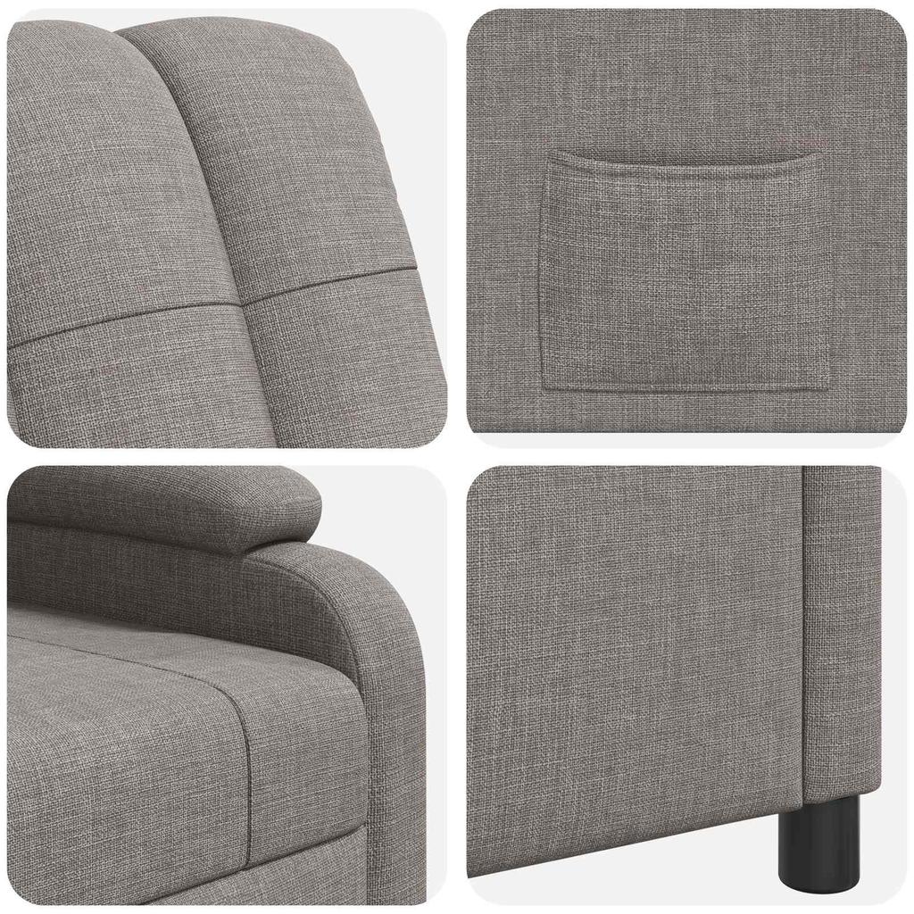 Recliner Taupe Fabric