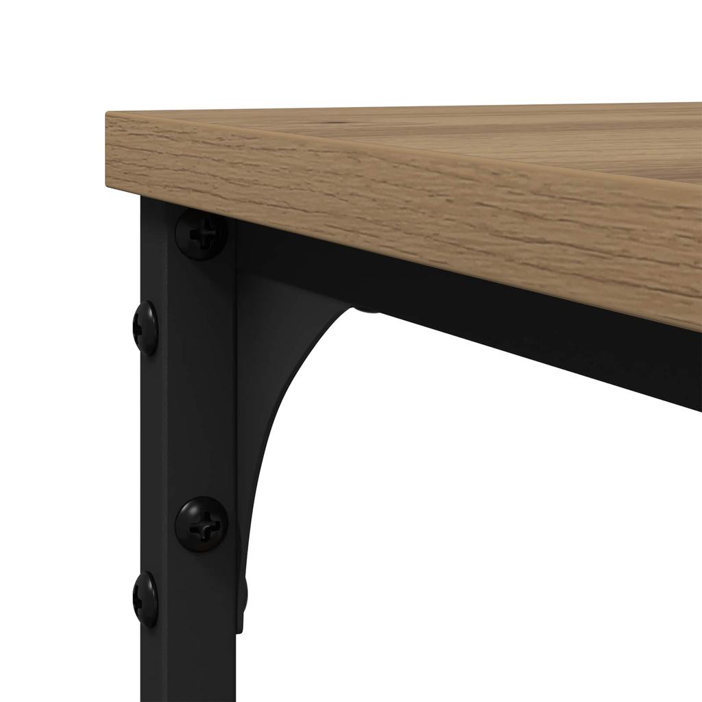 Side Table Artisan Oak 50 x 35 x 52 cm Wood Based Material