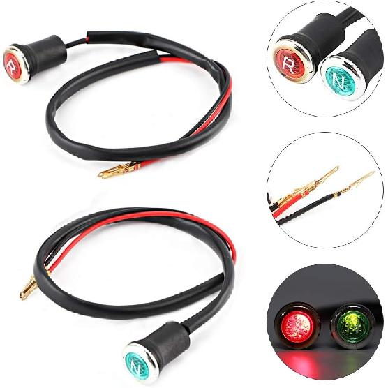 

Aramox Motorcycle Indicator Light, 1 Pair Red Green Reverse and Neutral Gear Shifter Indicator Light for ATVs