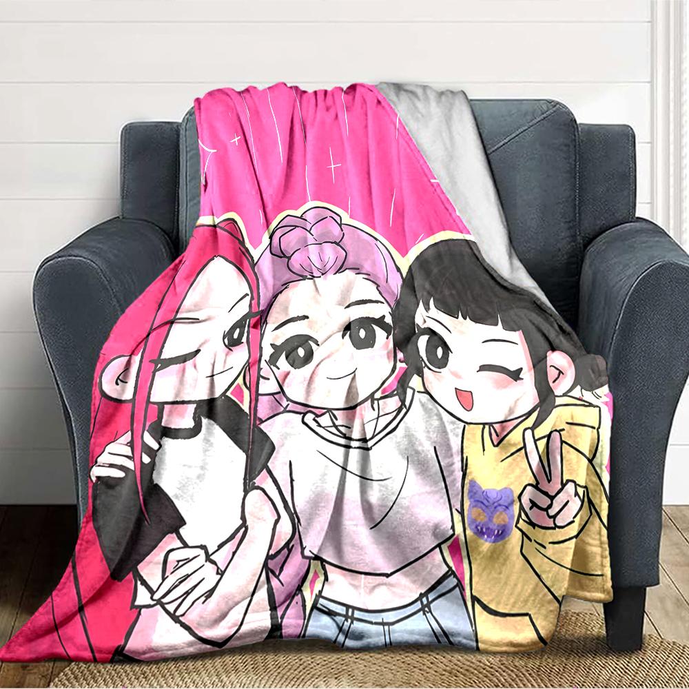 1pc KPop Demon Hunters7 Blanket, Gift, for Men and Women, Soft Blanket, Good for Sofa Bed Couch Travel, Lightweight Flannel Blanket