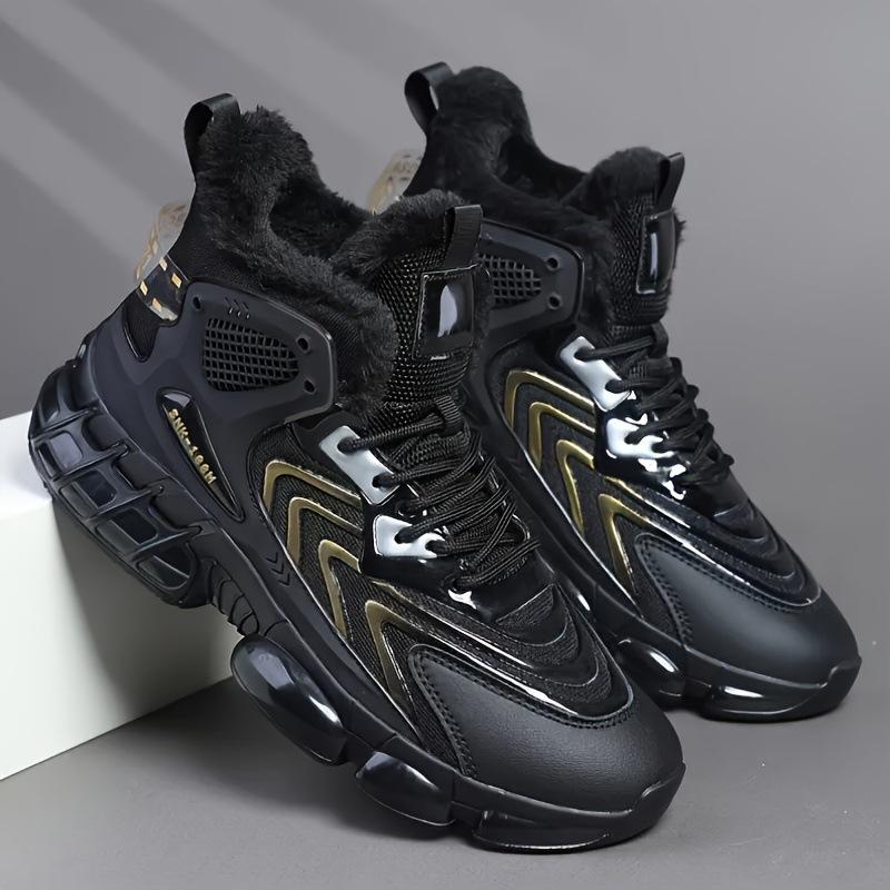 New winter cotton shoes piled and thickened sports cotton shoes to keep warm 39 чёрный