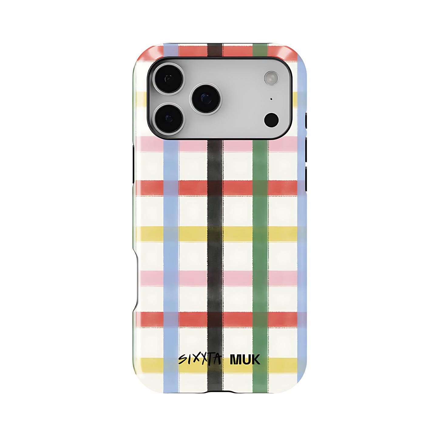 

Y2K Swag Colorful Stripes Phone Case for iPhone 17 17e 16e 16 15 14 13 12 11 X XS XR XSMAX 7 8 Air Pro Max Plus Double-layer iPhone 11