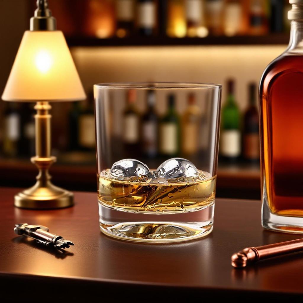 Metal Ice Block Reusable 6 Pieces Metal Cooling Cubes Water Drop Shaped Steel Beverage Ice Ball Stones for Housewarming Parties