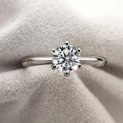 925 Sterling Silver Damring 1 ct Klassisk Stil Fint Smycke Moissanitring Bröllopsfest Jubileumsring För Kvinnor