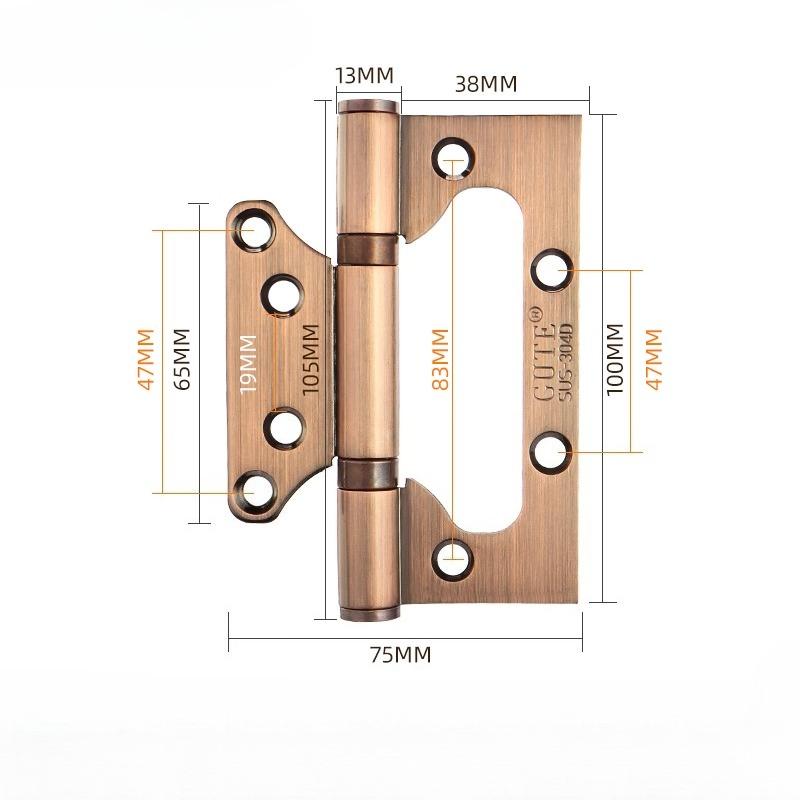 4/5 Inches 2Pcs (1 Pair) Door Butt Hinges Furniture Hardware Accessories 304 Stainless Steel Flat Door Thick High Quality Hinge