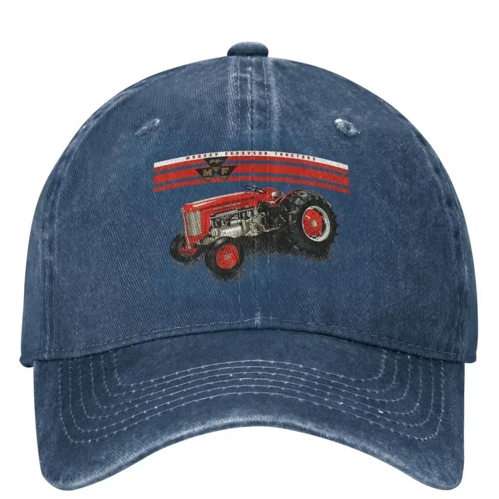 Cappellino da Baseball Lavato con Logo Agricolo Trattore Massey Ferguson Stile Street Hip Hop Cappellini da Papà Estivo Unisex Unisex Snapback da Palestra