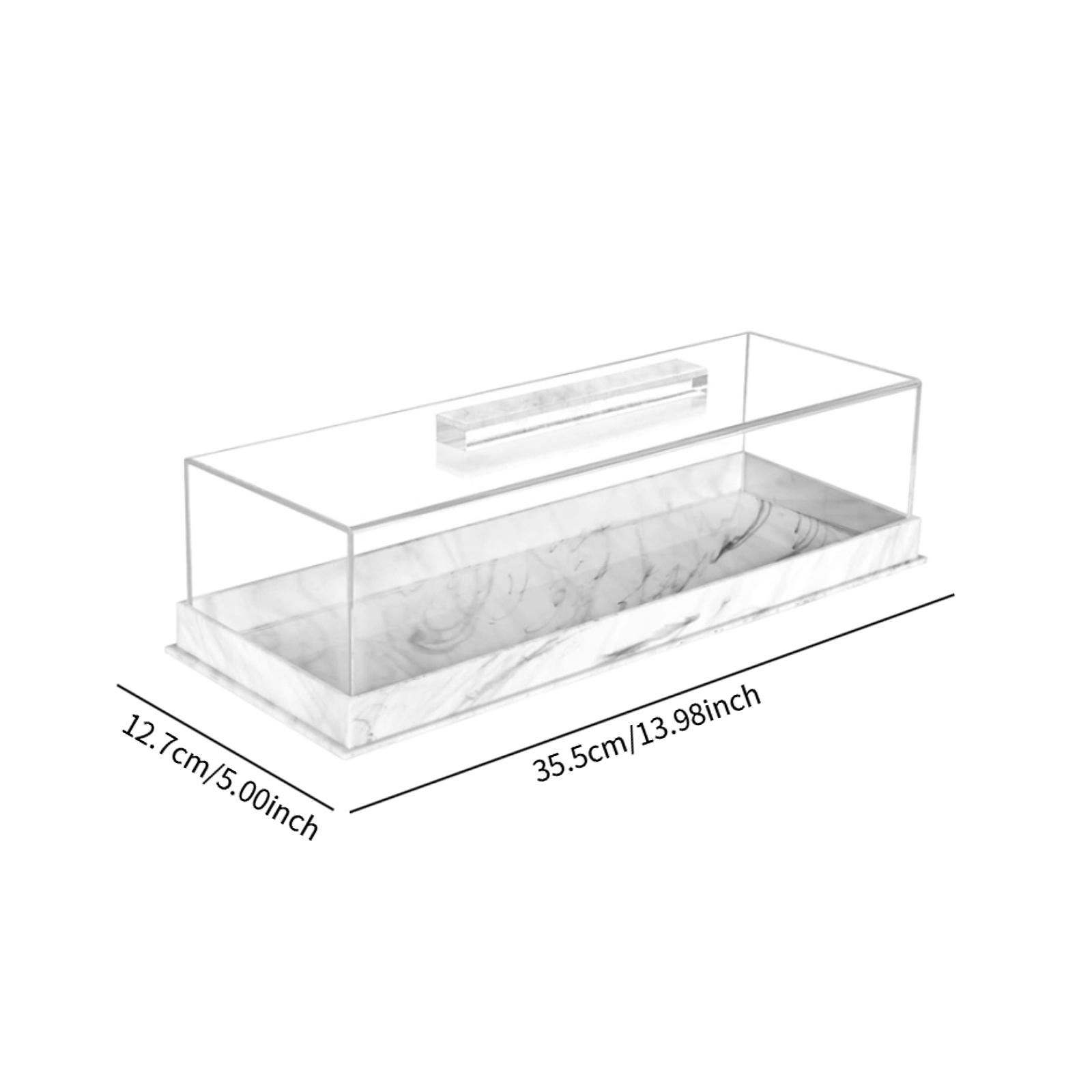 

Bakery Display Case with Clear Lid Acrylic Rectangular Dessert Cake Tray Cake Holder for Banquet Birthday Party Weddings Cupcake білий