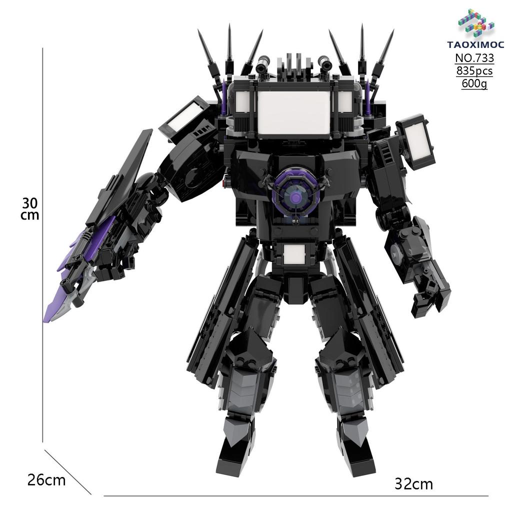 Sınır Ötesi Titan Clockman vs. Tuvalet Adam TV Hoparlör Yapı Taşları Minifigürler