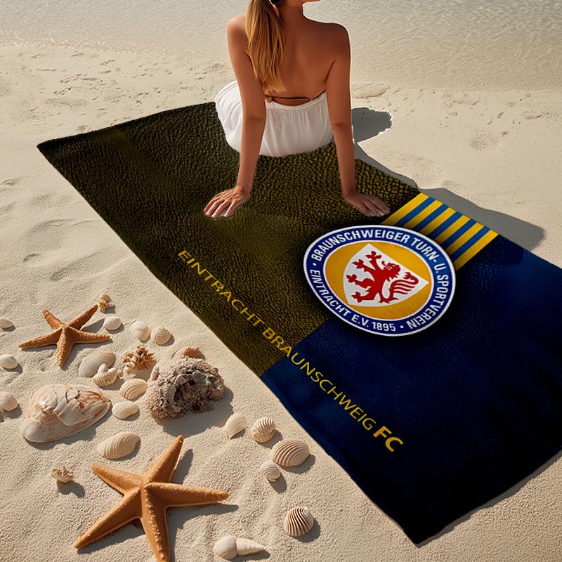 1PC Braunschweig Fc Crest Design Beach Towel - Soft, Absorbent Microfiber, Lightweight, Ideal for The Beach, Parties, Travel, Camping fan gifts