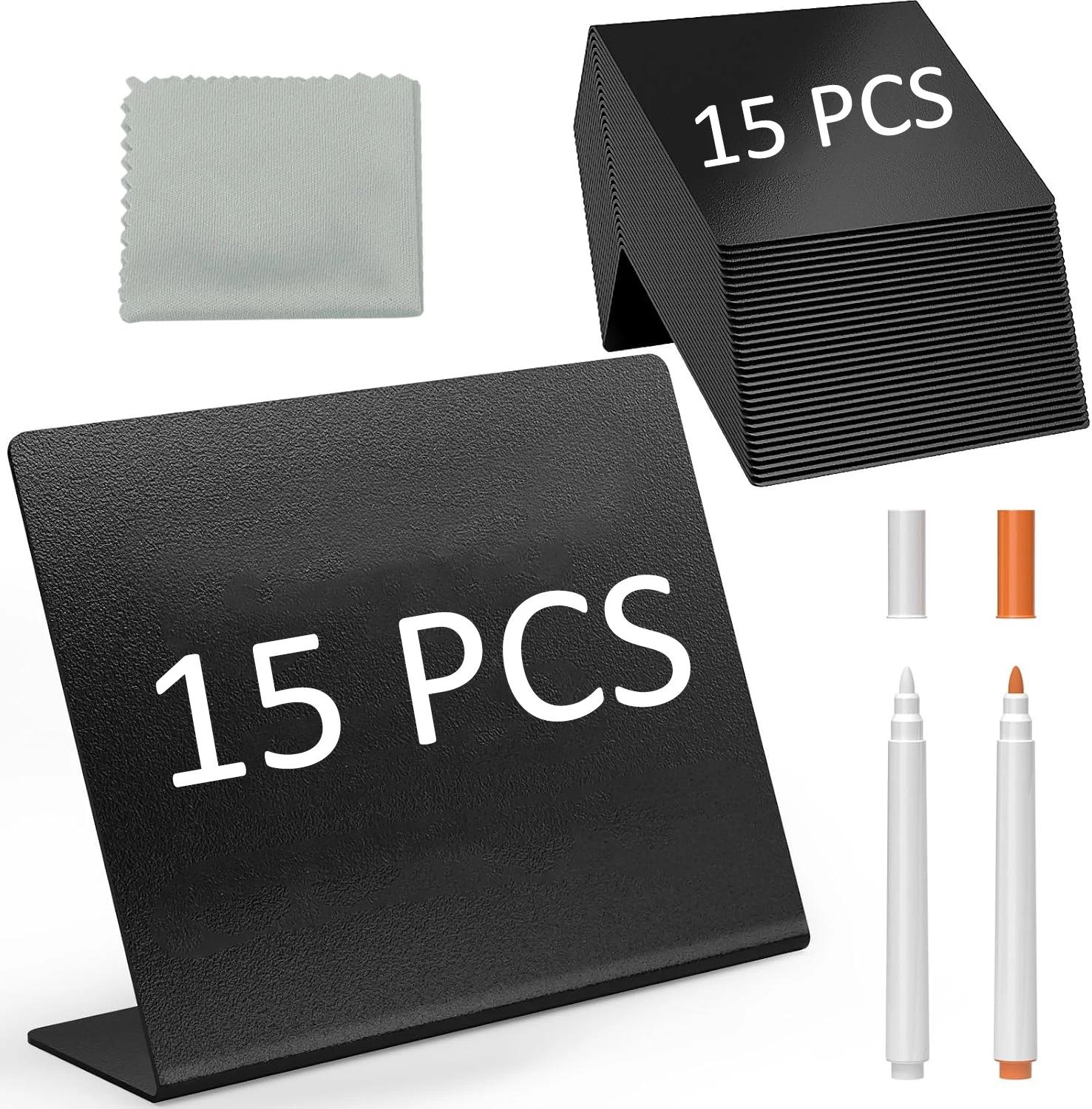 

Mini A/L Shape Chalkboard Signs for Food Chalkboard Small Black Chalk Board Food Labels Chalked Name Tags Party Buffet Tables