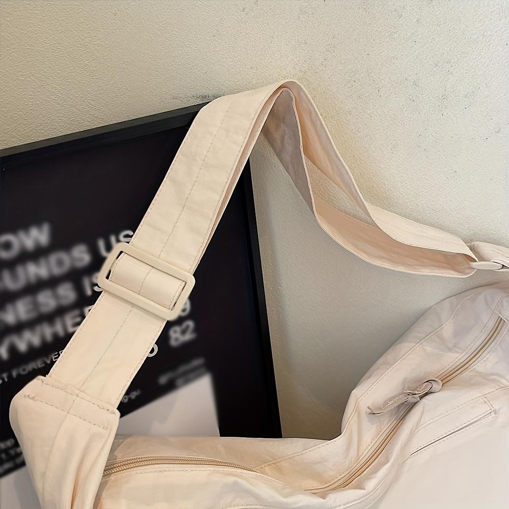 Women's Nylon Dumpling Shoulder Bag, Lightweight Lazy Style Crossbody Purse, Large Capacity Casual Commuter Handbag, Korean Version Relaxed Bag
